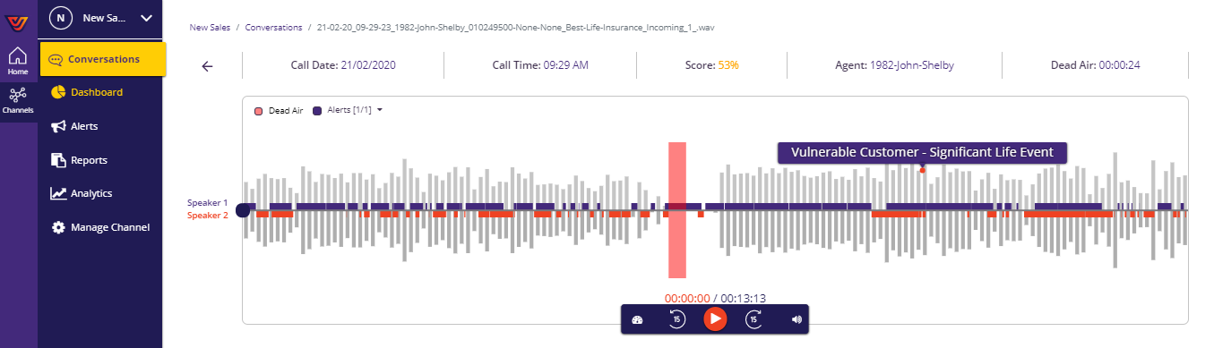 Alert Monitoring - Vulnerable Customers Sig Life Event